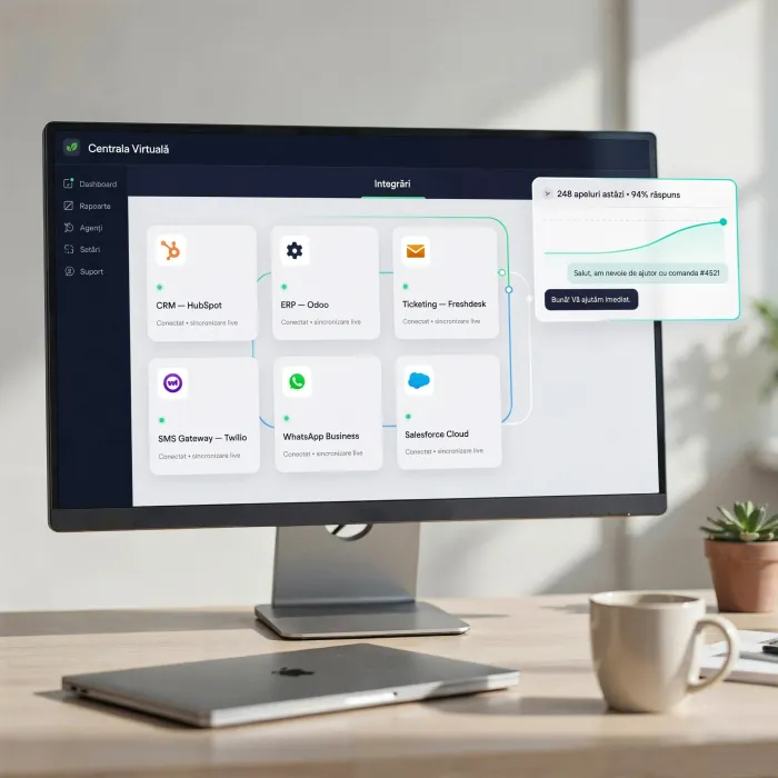Centrală telefonică virtuală cloud — dashboard Hosted PBX